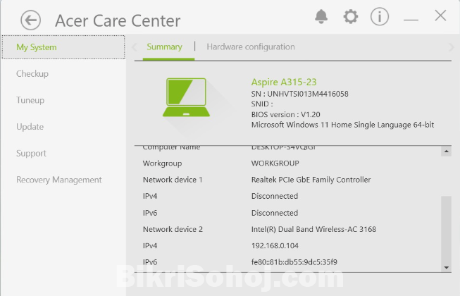 Acer aspire A315-23